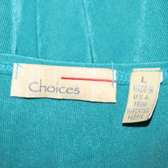 🌊🤎🌿 Choice Blouse · Turquoise & Brown · Size L - Picture 2 of 6